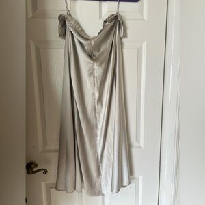 Mango Cream Satin Skirt